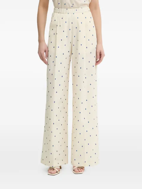 Forte Forte teardrop-print trousers Neutrals 14576MYPANTS