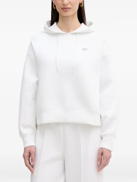Lacoste oversized adjustable hoodie White SF0048