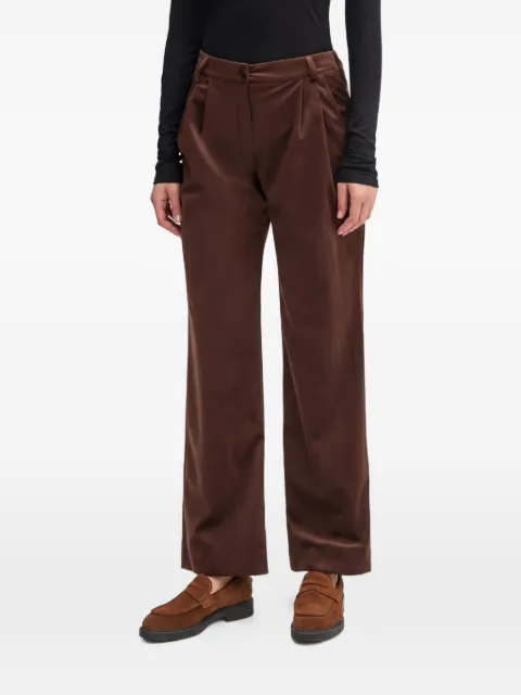 La Petite Française Praliné pleated trousers Brown PFPRALINE