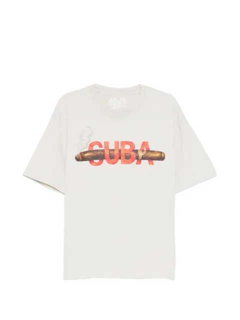 Melt cigar-print T-shirt Neutrals MS5211