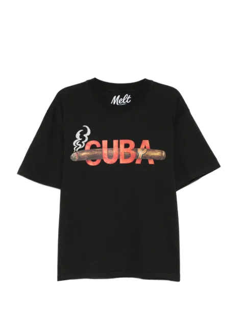 Melt graphic-print T-shirt Black MS5211