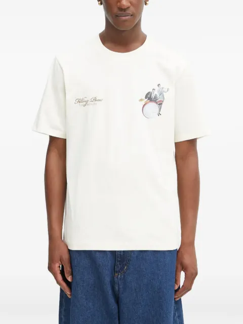 Filling Pieces graphic-print logo-print T-shirt Neutrals 422520500238