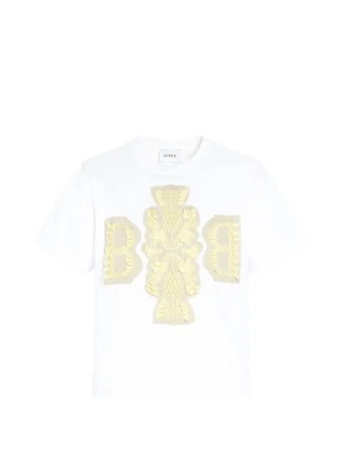 Barrie cropped logo t-shirt White C104721