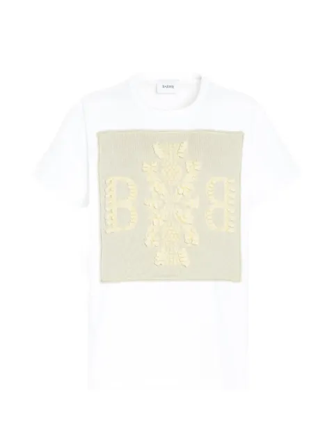 Barrie logo cashmere-patch T-shirt White C104752