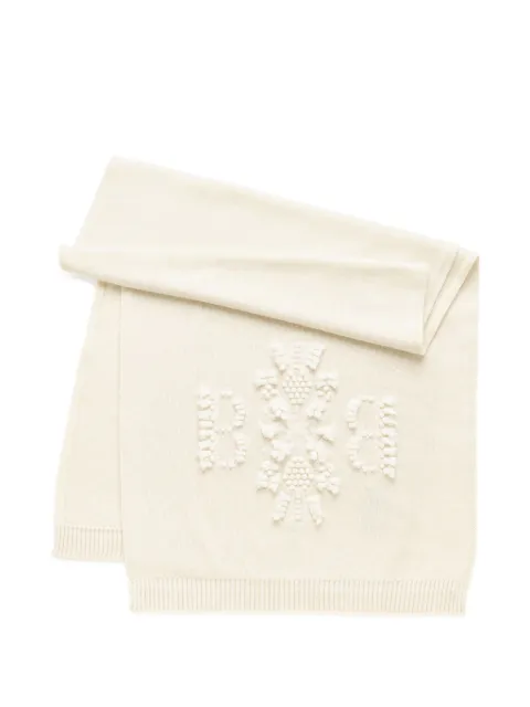 Barrie 3d-logo cashmere scarf Neutrals C104884