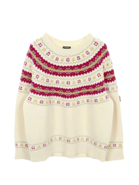 CHANEL Pre-Owned 1986 knit wool top Neutrals 1050414