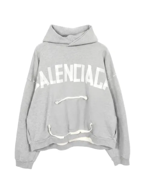Balenciaga Pre-Owned 2010s logo-print hoodie Grey 1050449