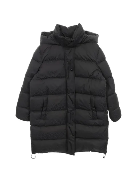 Burberry Pre-Owned 2010s monogram hooded coat Black 1051484