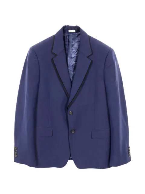 Alexander McQueen Pre-Owned 2000s 50 tailored wool/mohair jacket Blue 1046212