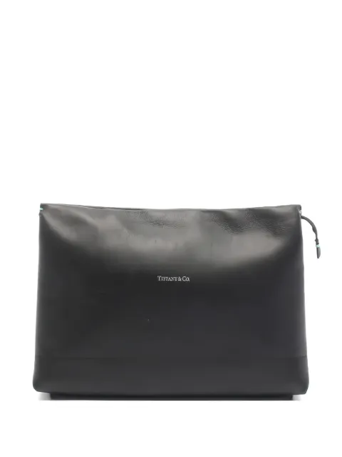 Tiffany & Co Eyewear 2000s leather shopping pouch Black 1041908