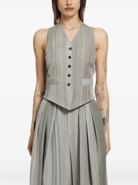 Vivienne Westwood liberty striped waistcoat Grey 1C01000DW01EO