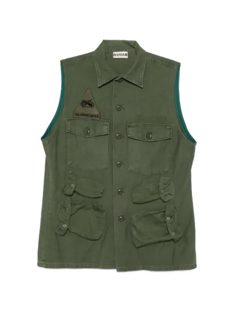 A.N.G.E.L.O. Vintage Upcycling green pocket vest Green AU390ARE