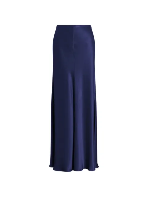 Alberta Ferretti satin-finish maxi skirt Blue A01151627