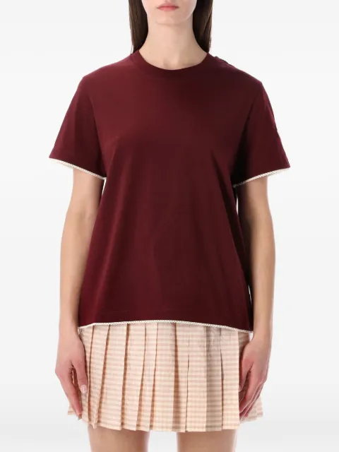 Moncler crew-neck T-shirt Red L10938C0002789AUO
