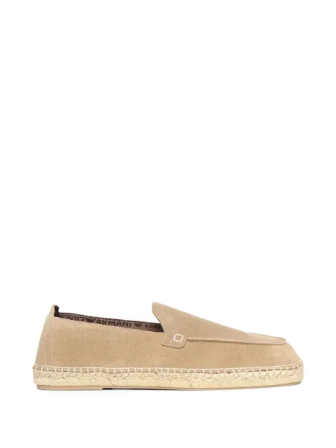 Emporio Armani suede espadrilles Neutrals EM005854AF23967