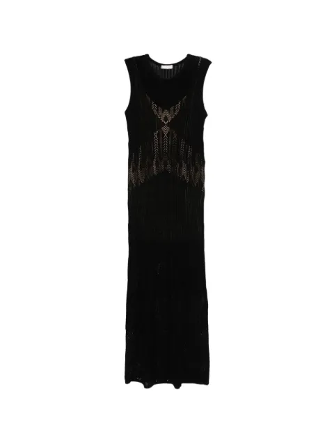 LIU JO long openwork knit dress Black WA6328MS007