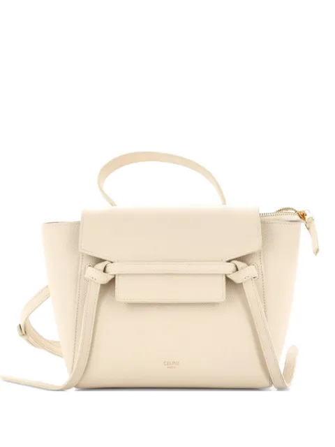 Celine Pre-Owned Belt Bag Textured Leather Nano shoulder bag Neutrals VAZ12HZNB4CXM8RH