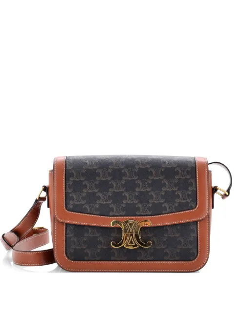Celine Pre-Owned Triomphe Triomphe Coated Canvas Medium shoulder bag Brown NVV7GK1325L3XWP8