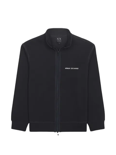 Armani Exchange zip cotton sweatshirt Blue XM002327AF21870