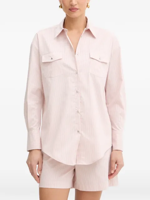 FRACOMINA striped pocket shirt Pink FS26ST6009W520N8