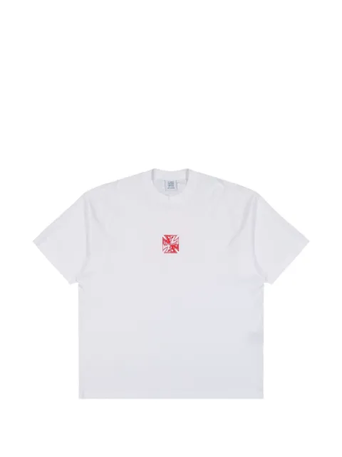 VETEMENTS double biker cross-logo T-shirt White ME76TR178W