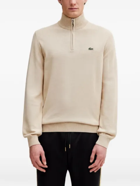 Lacoste zip-neck sweatshirt Neutrals AH1980