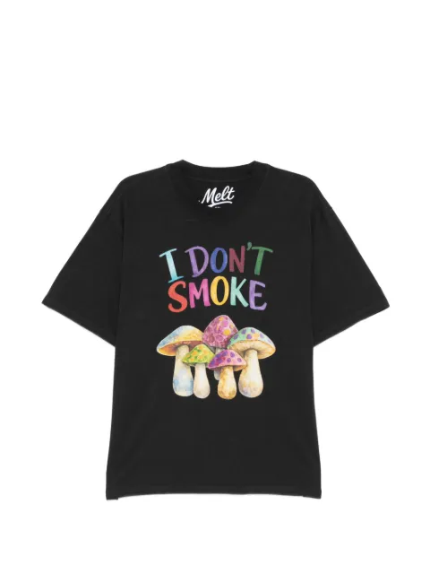 Melt mushroom print T-shirt Black MS5212