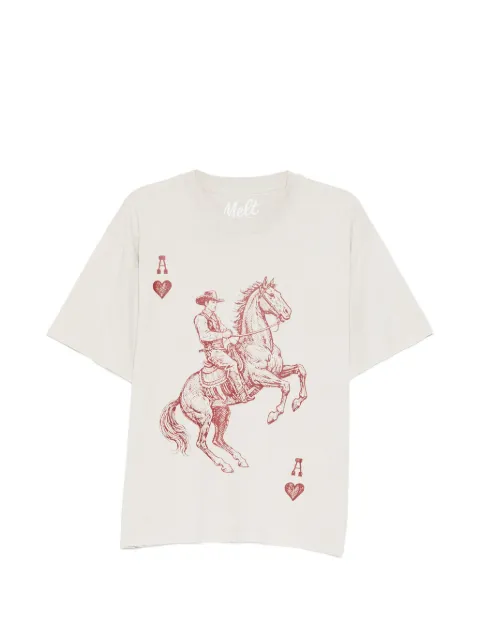 Melt horse-print T-shirt Neutrals MS5226