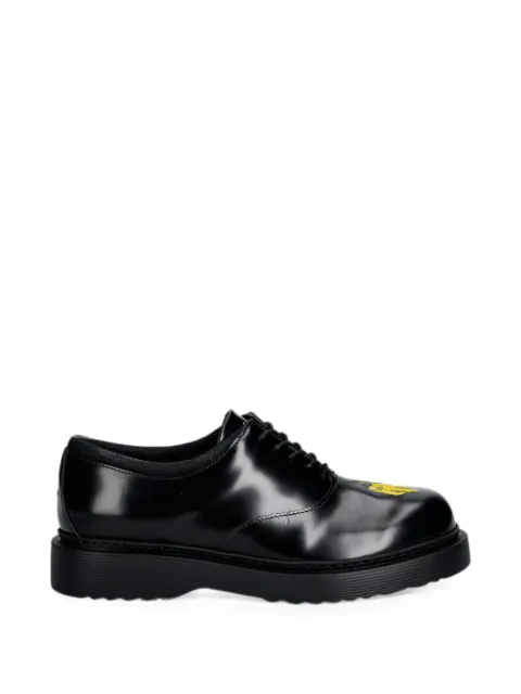 Filling Pieces flower-embroidered lace-up derby shoes Black 112611325287