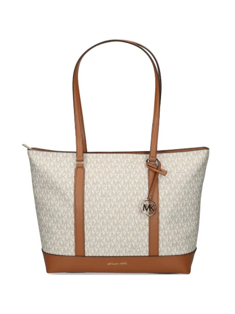 Michael Michael Kors large Temple monogram charm tote bag Neutrals 30S6G3PT3B