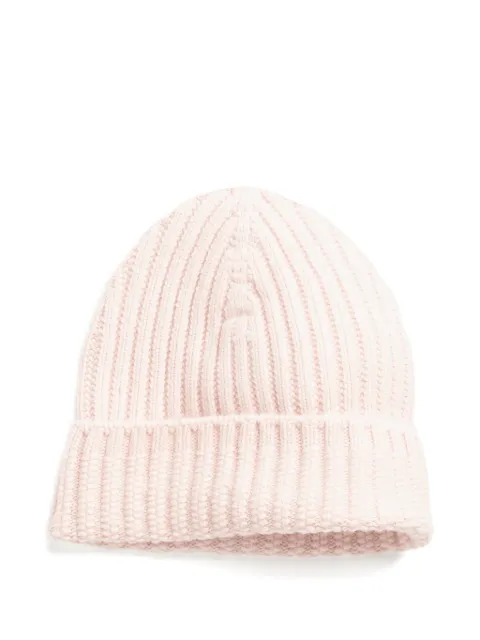 Barrie ribbed cashmere beanie hat Pink A00C30831
