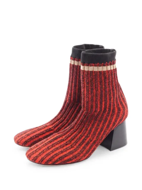 Celine Pre-Owned 2010s knitted boots Red 1047255