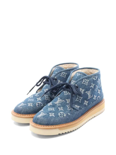 Louis Vuitton Pre-Owned x NIGO 2020 monogram boots Blue 1046530BM0250