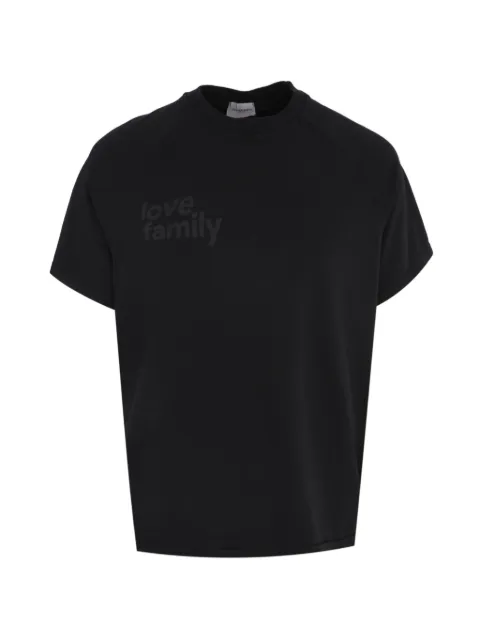 Family First slogan-print short-sleeved T-shirt Black TS2603