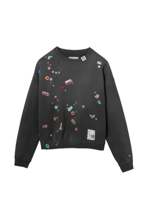 Maison MIHARA YASUHIRO kids sticker-printed sweatshirt Grey K16PO732