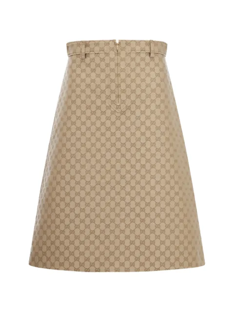 Gucci GG-jacquard A-line midi skirt Neutrals 864256ZAUSC
