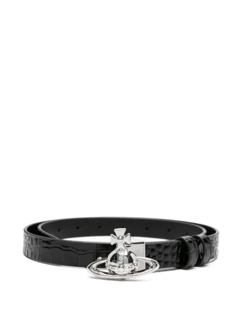 Vivienne Westwood crocodile-effect belt Black 82010088WL0098