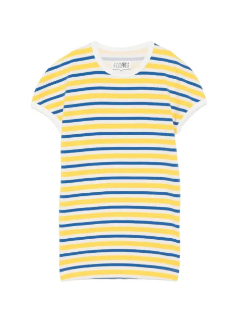 MM6 Maison Margiela striped short-sleeve dress Yellow S62DA0076M20235001F