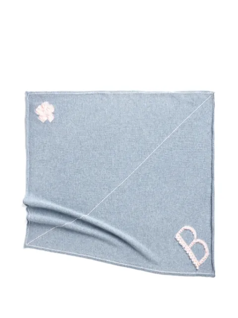 Barrie B-logo cashmere scarf Blue C104830