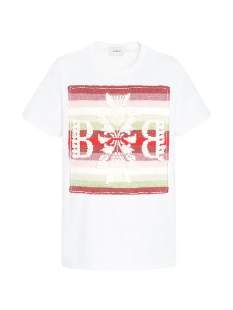Barrie striped logo-patch T-shirt White C279719
