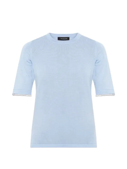 Fabiana Filippi fine-knit T-shirt Blue MAD276F042M2190000