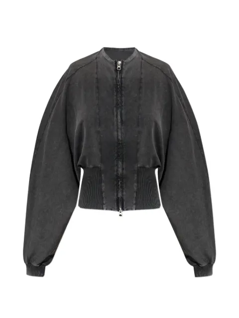 KNWLS zip ribbed jacket Grey SS26HAZZI