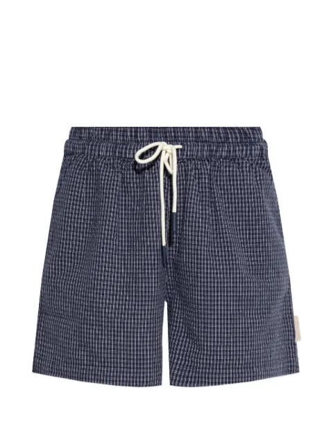 RETHINKIT STUDIOS check-pattern drawstring shorts Blue 20965613