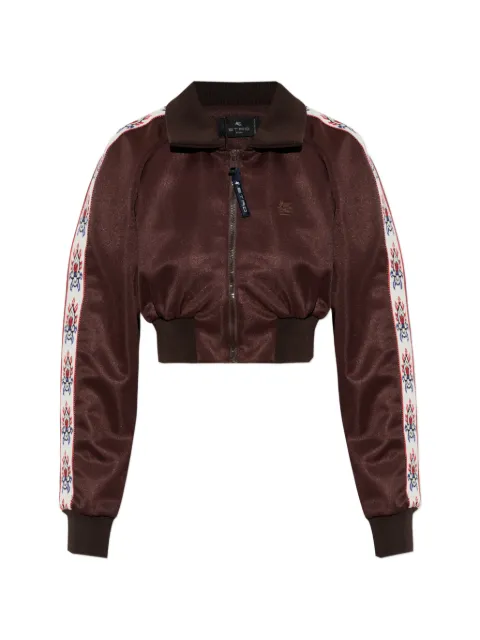 ETRO cropped sweatshirt with contrasting bands Brown WRMB001599TUSP1