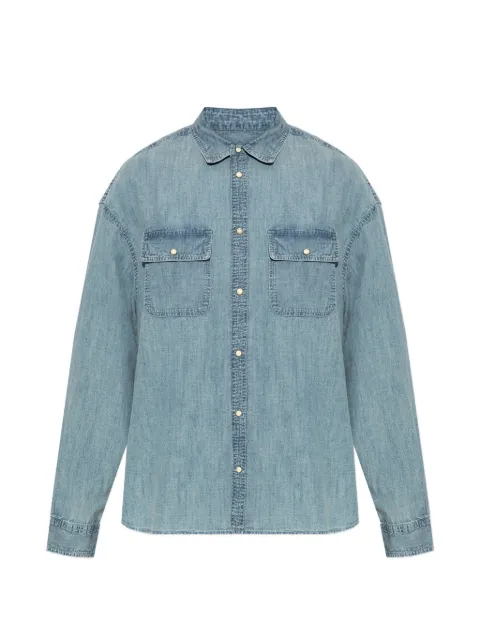 AllSaints Gribbs chest-pocket shirt Blue M042SE