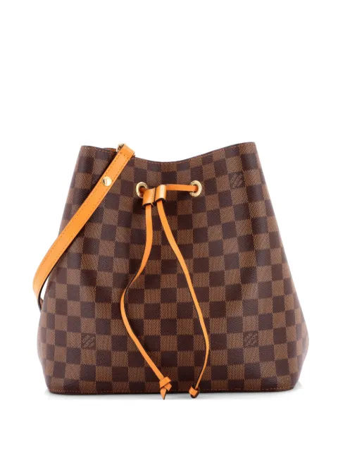 Louis Vuitton Pre-Owned NeoNoe Handbag Damier with Leather MM bucket bag Brown IYK3TXR8EHMVUY2G