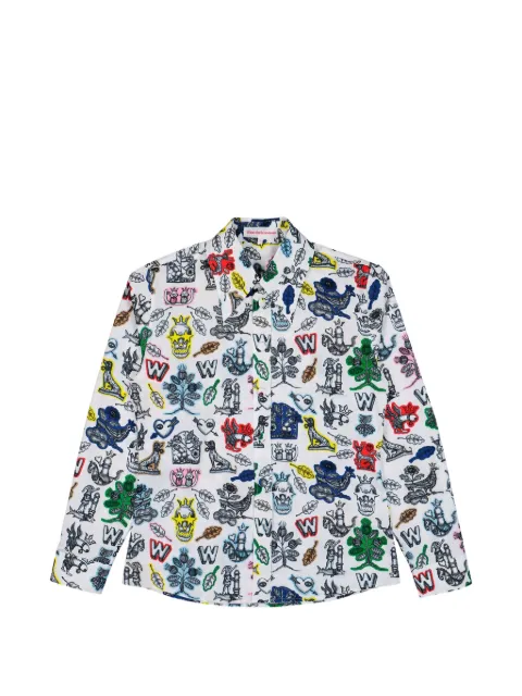 Walter Van Beirendonck graphic-print button shirt White 6001
