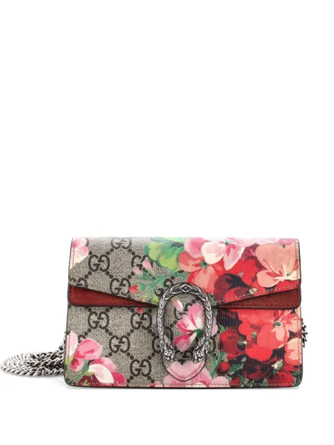 Gucci Pre-Owned Dionysus Bag Blooms Print GG Coated Canvas Super Mini crossbody bag Brown 65AMYPE28PM07M2M