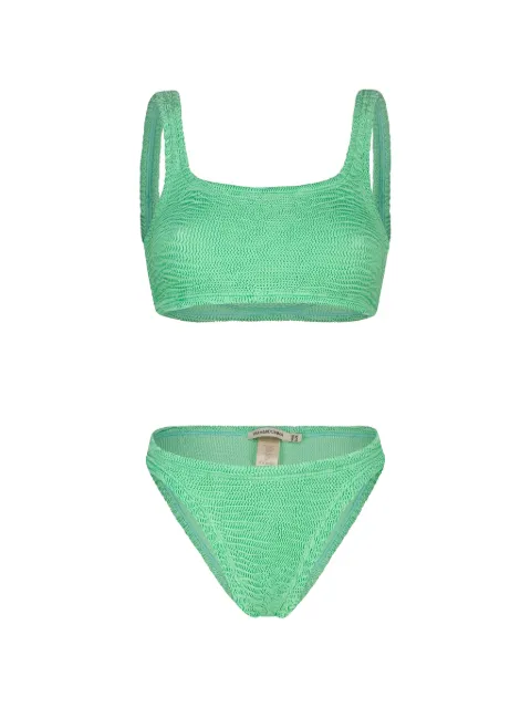 PARAMIDONNA Emily textured swimsuit Green SS26EMG