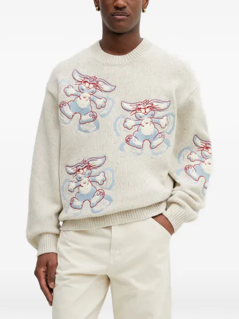 Kenzo Winter Holidays embroidered sweater Neutrals FG55PU7723DD